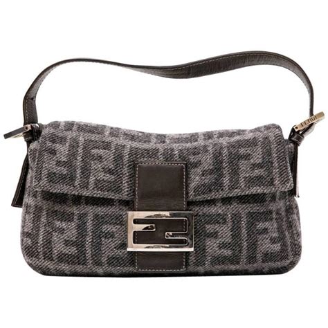 fendi grey baguette|genuine Fendi baguette.